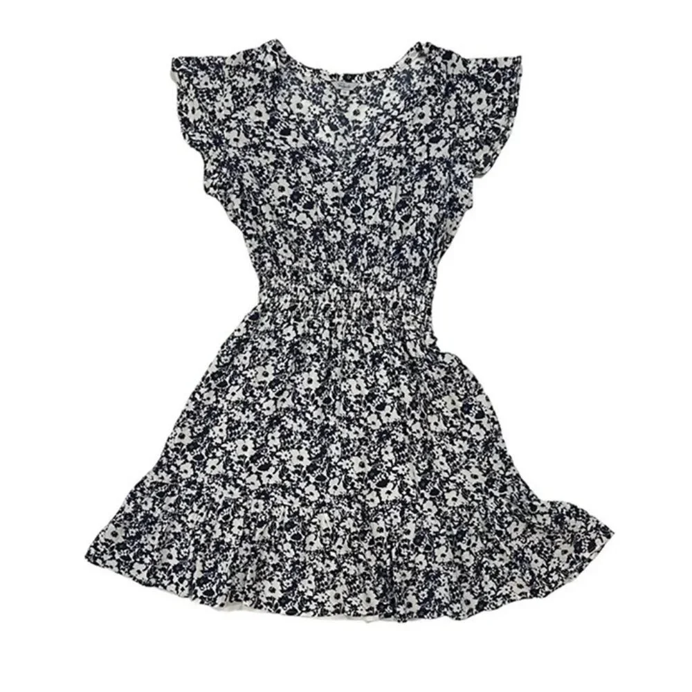 Closet Closing Sale! Rails dress women's XS blue white floral Tara short sleeve - Picture 8 of 9